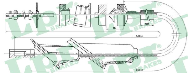 Cavo comando, Comando frizione - C0020C LPR