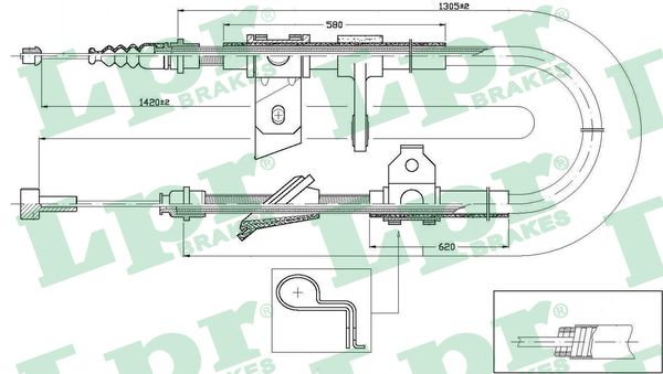 Cable, parking brake - C0021B LPR
