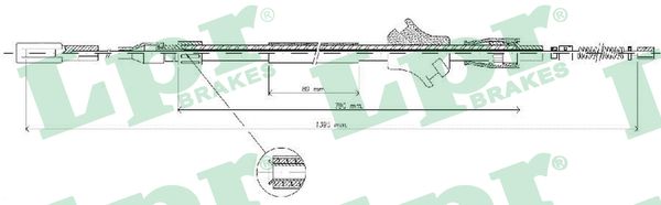 Cable, parking brake - C0030B LPR