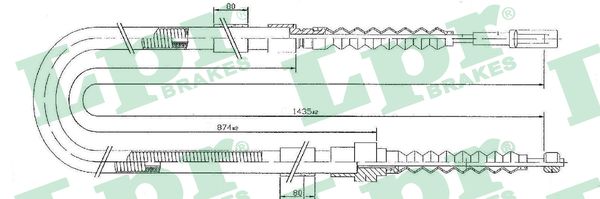 Cable, parking brake - C0031B LPR