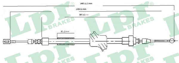 Cable, parking brake - C0034B LPR
