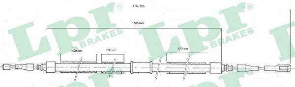 Cable, parking brake - C0039B LPR