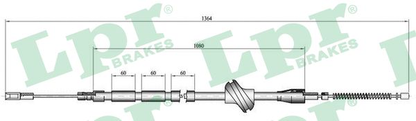 Cavo comando, Freno stazionamento - C0042B LPR