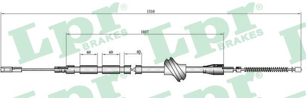 Cable, parking brake - C0043B LPR