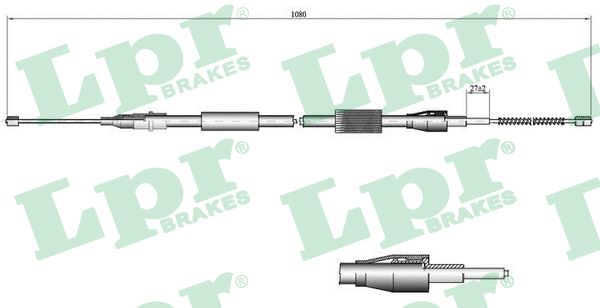 Cable, parking brake - C0047B LPR