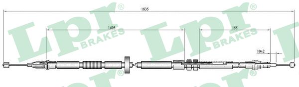 Cavo comando, Freno stazionamento - C0052B LPR