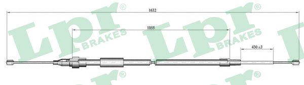 Cable, parking brake - C0063B LPR