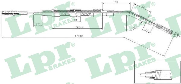 Cable, parking brake - C0068B LPR