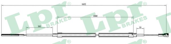 Cable, parking brake - C0069B LPR