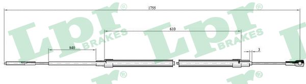 Cavo comando, Freno stazionamento - C0073B LPR