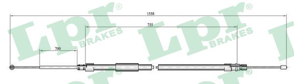 Cable, parking brake - C0080B LPR