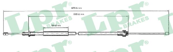 Cable, parking brake - C0092B LPR
