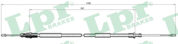 Cable, parking brake - C0097B LPR