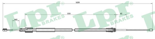 Cable, parking brake - C0098B LPR