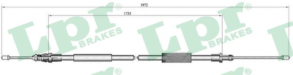 Cable, parking brake - C0107B LPR