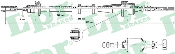 Cavo comando, Comando frizione - C0112C LPR