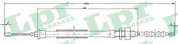 Cable, parking brake - C0114B LPR