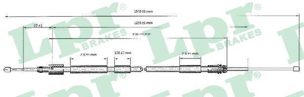 Cable, parking brake - C0117B LPR
