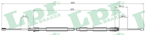 Cavo comando, Freno stazionamento - C0118B LPR