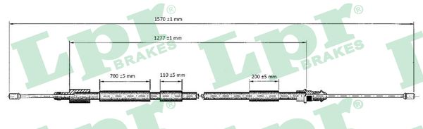Cavo comando, Freno stazionamento - C0119B LPR