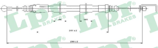 Cable, parking brake - C0129B LPR