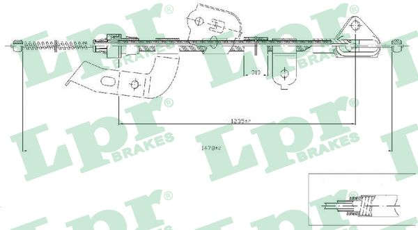 Cable, parking brake - C0133B LPR