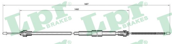 Cable, parking brake - C0136B LPR