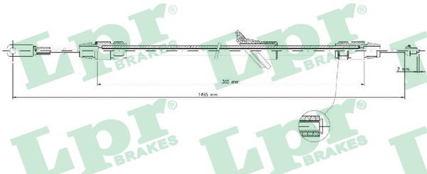 Cable, parking brake - C0140B LPR