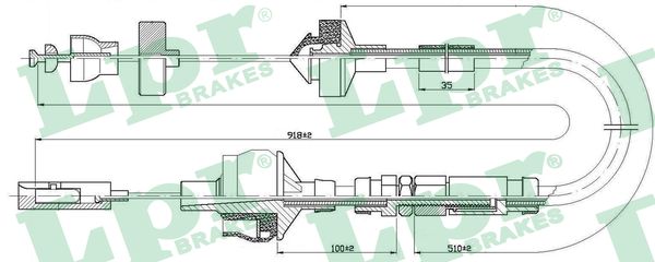 Cavo comando, Comando frizione - C0151C LPR