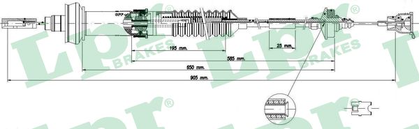 Cavo comando, Comando frizione - C0156C LPR