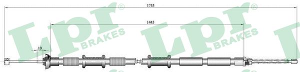 Cable, parking brake - C0169B LPR