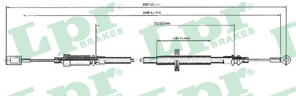 Cavo comando, Freno stazionamento - C0173B LPR