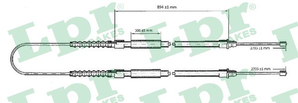 Cable, parking brake - C0174B LPR