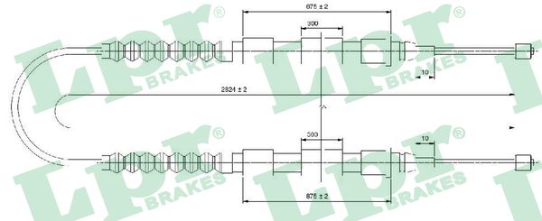 Cable, parking brake - C0175B LPR