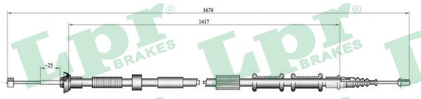 Cable, parking brake - C0181B LPR