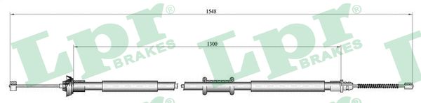 Cable, parking brake - C0184B LPR