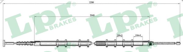 Cable, parking brake - C0188B LPR