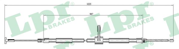 Cable, parking brake - C0189B LPR
