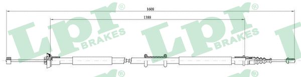 Cable, parking brake - C0198B LPR