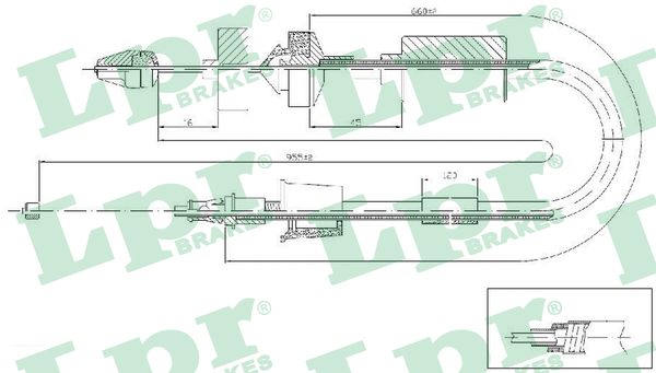 Cavo comando, Comando frizione - C0199C LPR