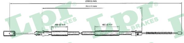 Cable, parking brake - C0211B LPR
