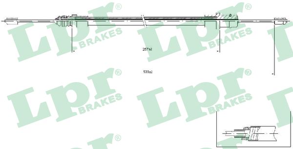 Cable, parking brake - C0212B LPR