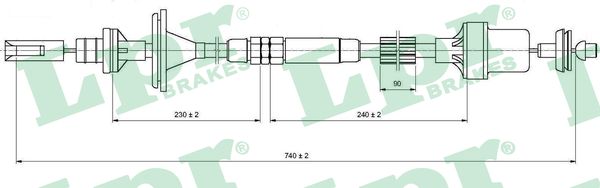 Cavo comando, Comando frizione - C0213C LPR