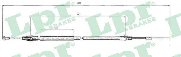 Cable, parking brake - C0214B LPR