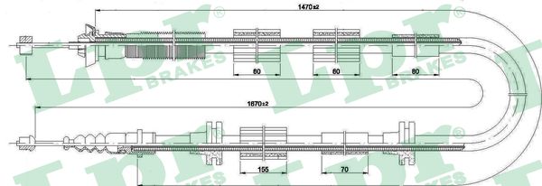 Cable, parking brake - C0223B LPR