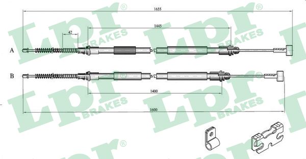 Cavo comando, Freno stazionamento - C0246B LPR