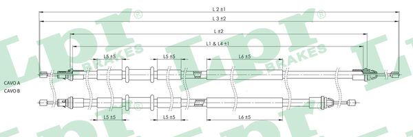 Cavo comando, Freno stazionamento - C0249B LPR