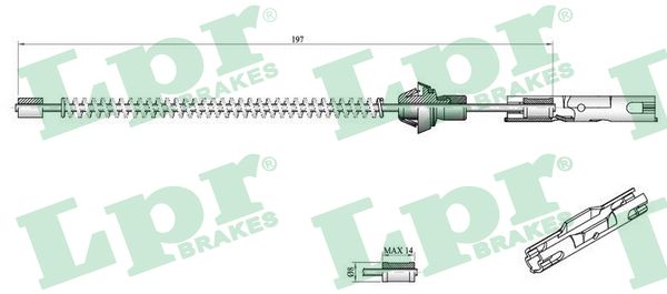 Cavo comando, Freno stazionamento - C0250B LPR