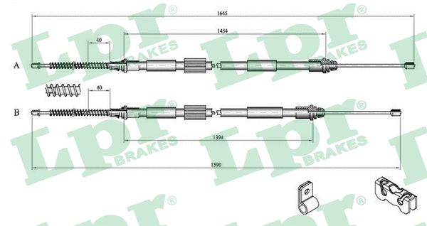 Cable, parking brake - C0259B LPR