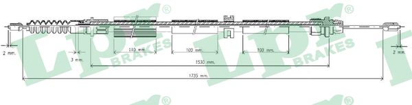 Cavo comando, Freno stazionamento - C0262B LPR